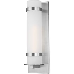 Alban 1 Light 24.63 inch Satin Aluminum Outdoor Wall Lantern, Large
