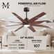 Atlas Ariella-LK 64 inch Textured Bronze with Walnut Tone Blades Ceiling Fan