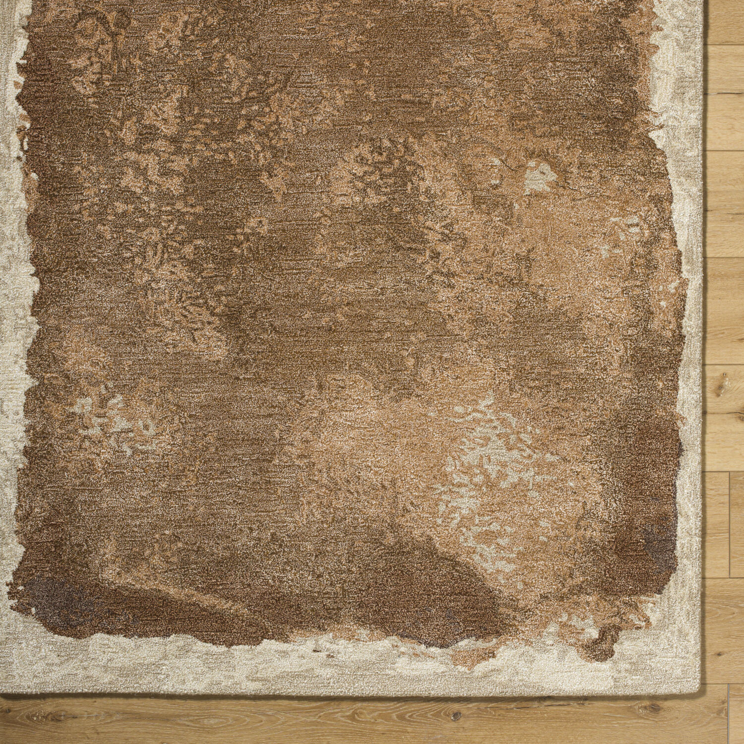 Kavita 90 X 60 inch Walnut / Prairie Dust / Sand / Khaki / Sepia / Ash / Camel Handmade Rug in 5 x 8