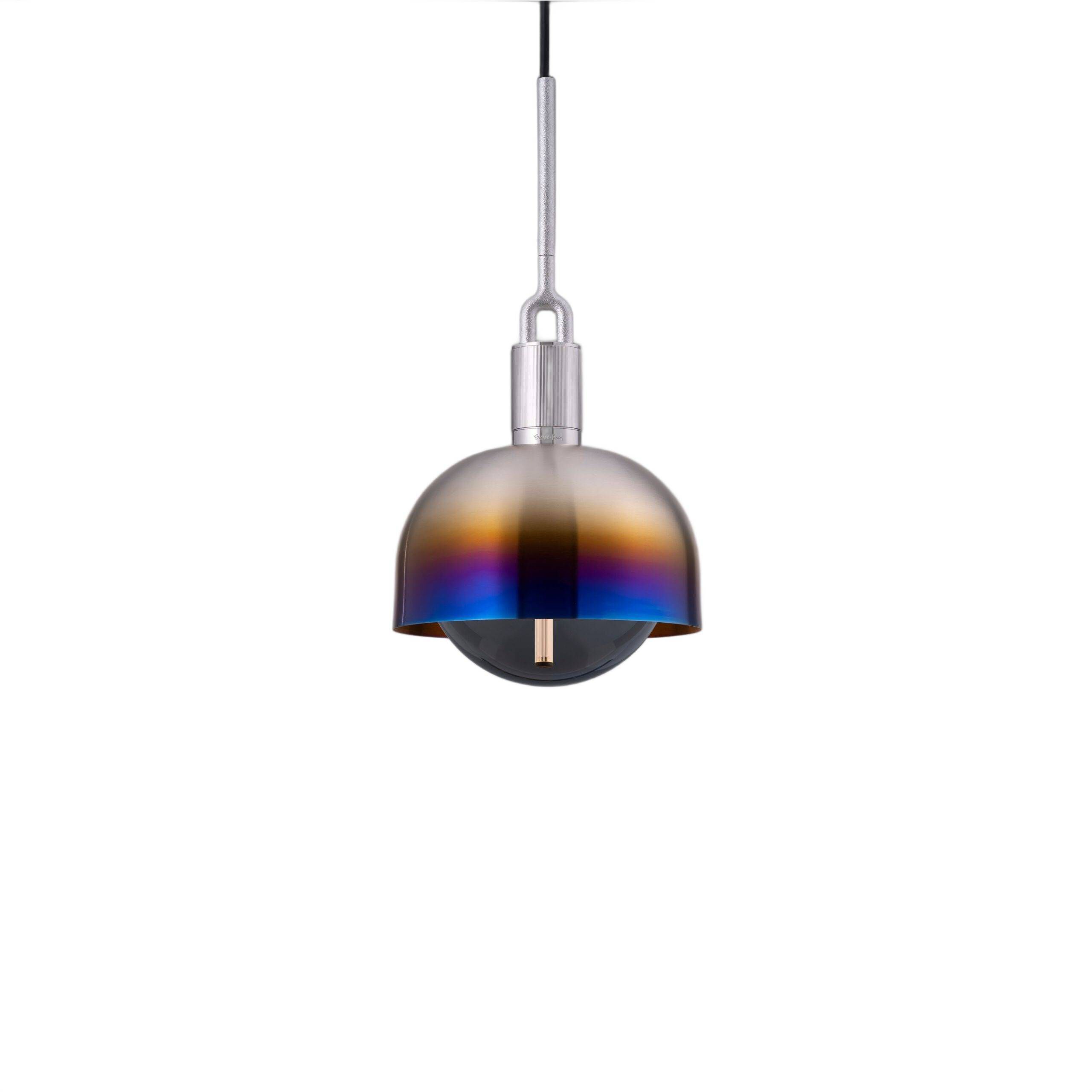 Forked LED 7.87 inch Burnt Steel Pendant Ceiling Light