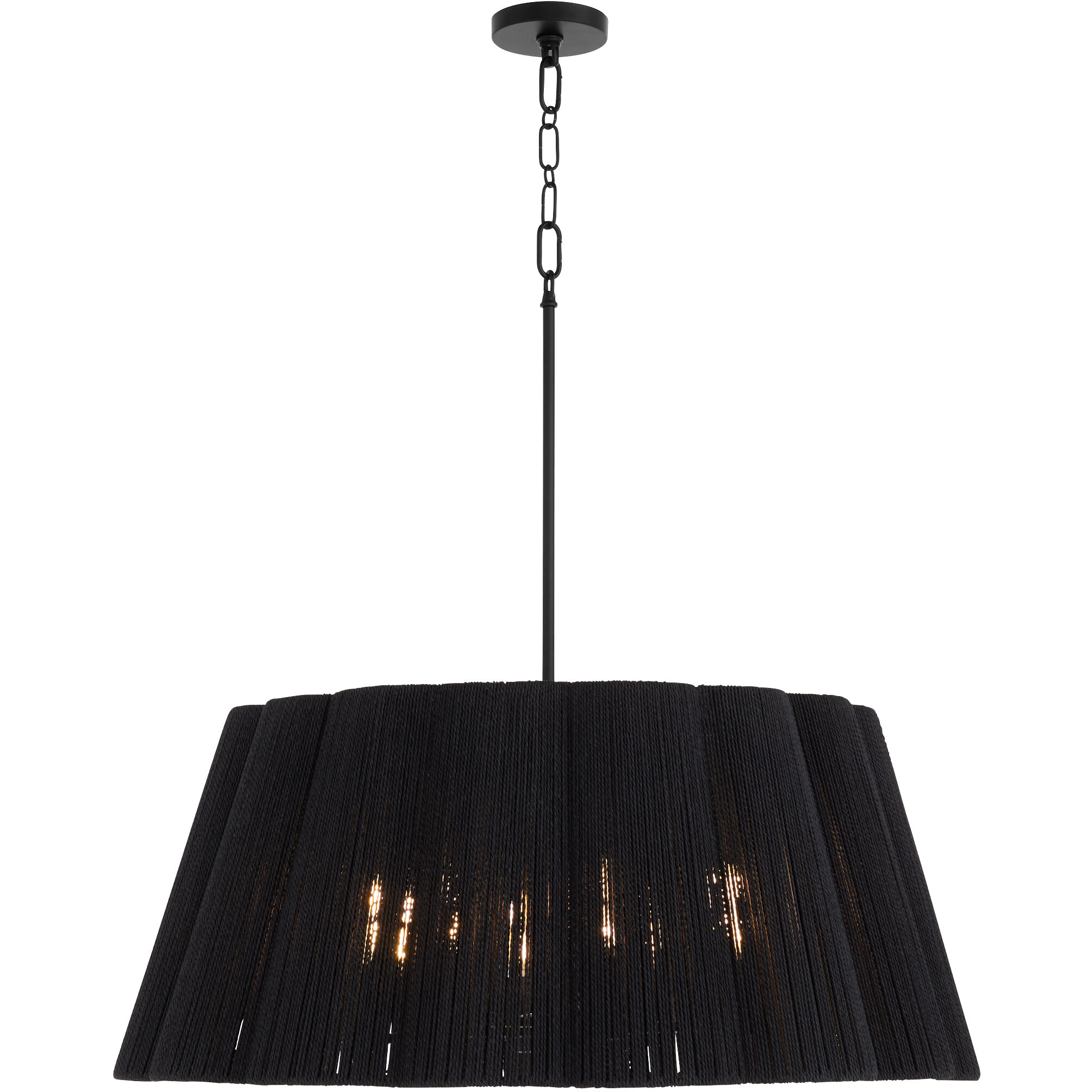 Anton 8 Light 32 inch Matte Black Pendant Ceiling Light