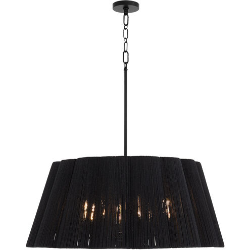 Anton 8 Light 32 inch Matte Black Pendant Ceiling Light