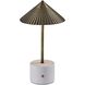 Mika 11.75 inch 2 watt Antique Brass Cordless LED Table Lamp Portable Light