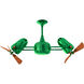 Matthews-Gerbar Duplo-Dinamico 36 inch Green with Mahogany Blades Ceiling Fan