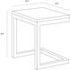 Geneve 21 X 21 inch Natural / Dark Grey Outdoor End Table, C-Shaped