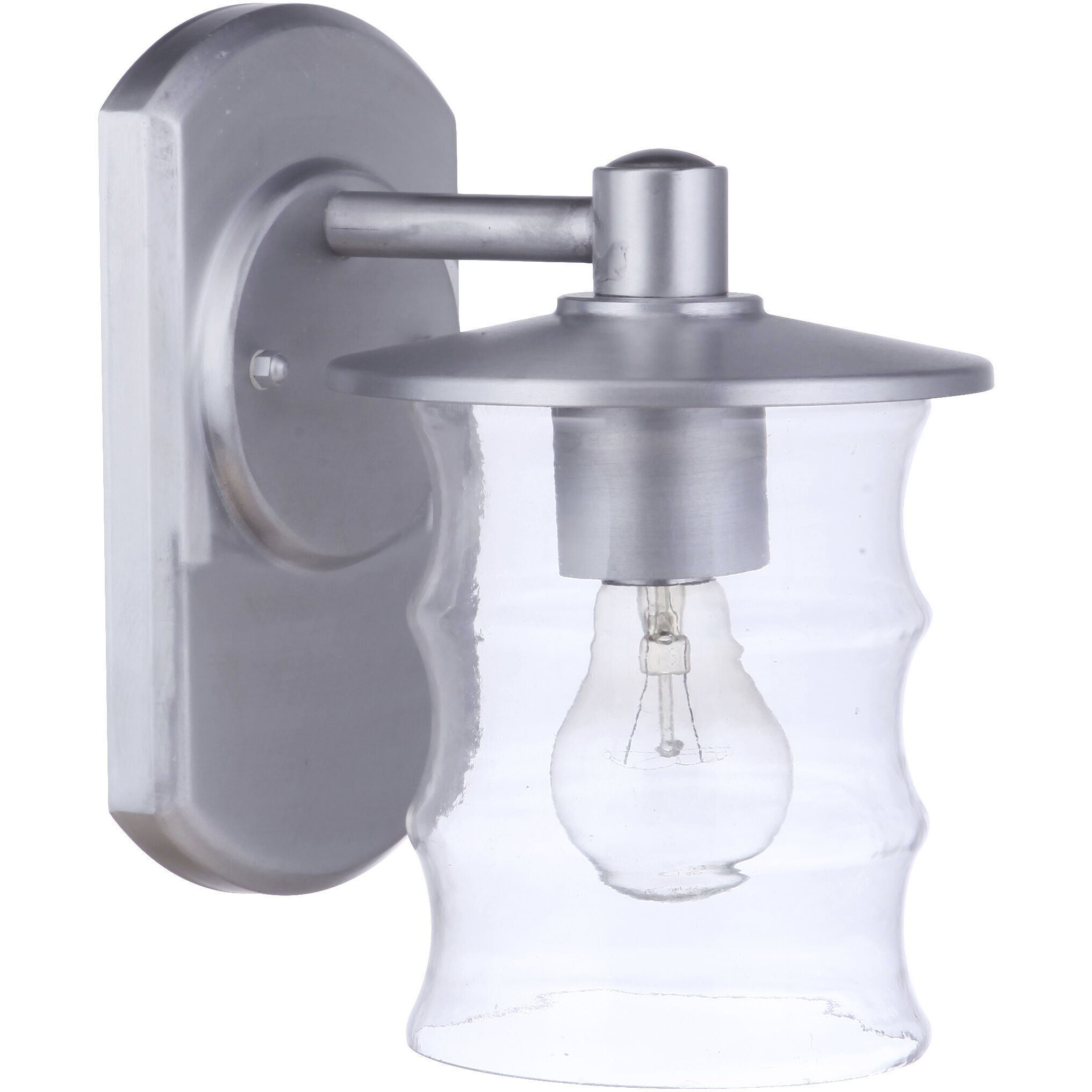 Canon Outdoor Wall Mount in Satin Aluminum, Medium