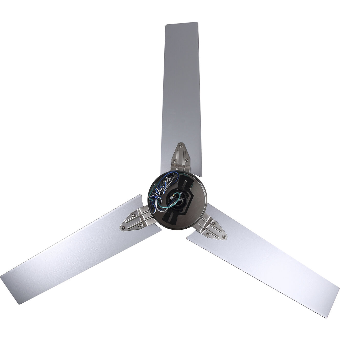 Liv 52 inch Brushed Nickel with Gray and walnut Blades Ceiling Fan