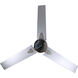 Liv 52 inch Brushed Nickel with Gray and walnut Blades Ceiling Fan