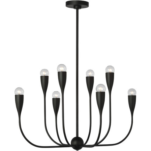 Maya 8 Light 27.38 inch Midnight Black Chandelier Ceiling Light