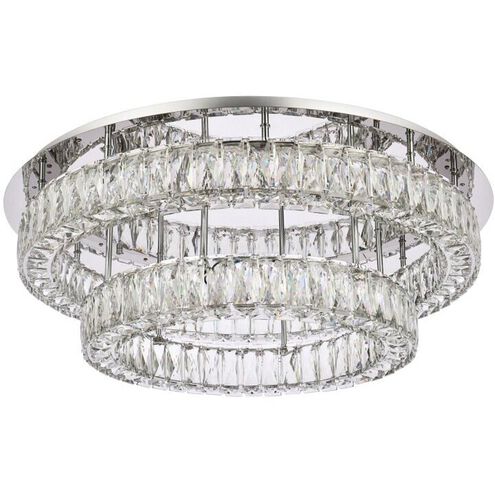 Monroe 2 Light 30 inch Chrome Flush Mount Ceiling Light