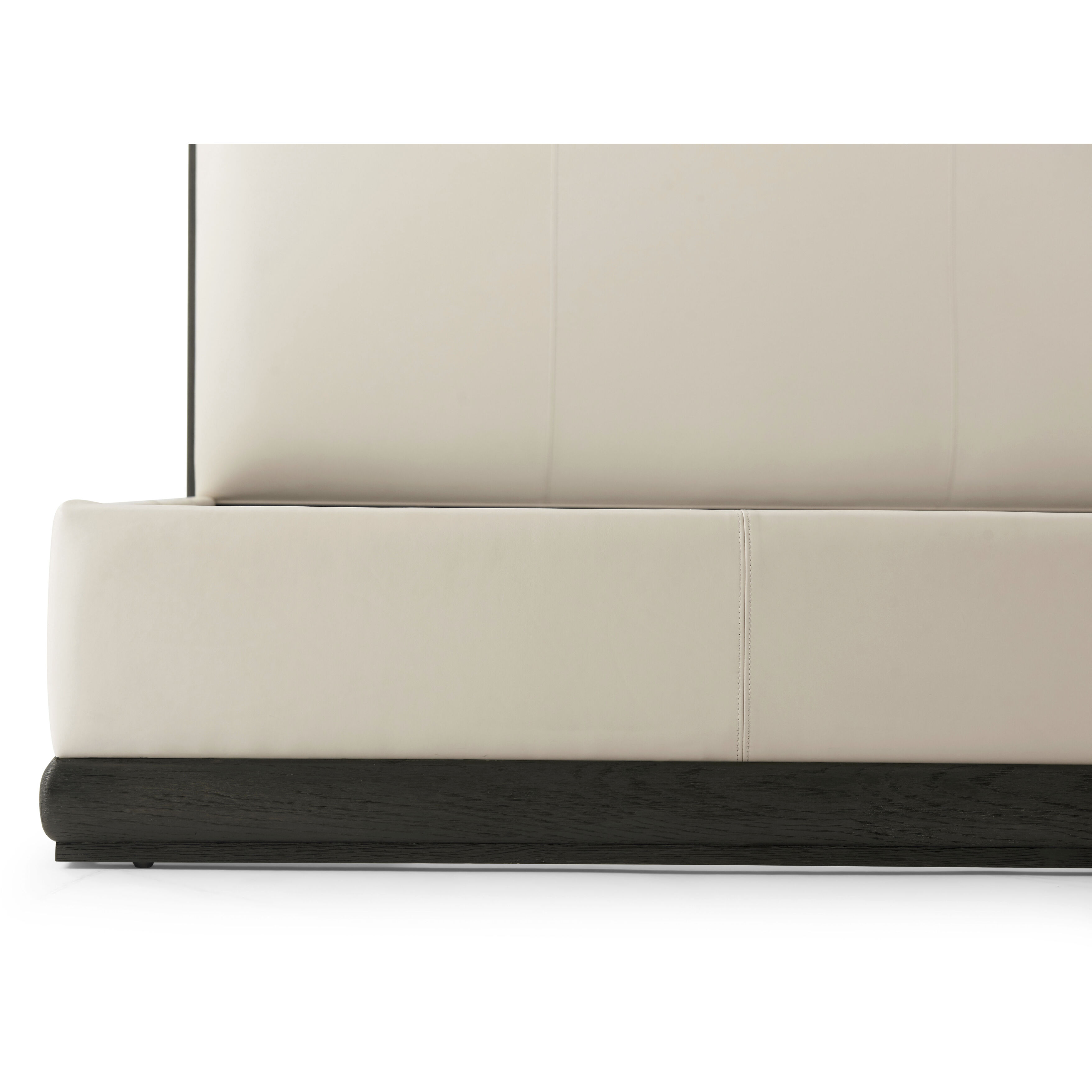 Repose Charcoal Oak US King Bed, Wooden, Upholstered