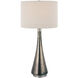 Contour 34 inch 150.00 watt Blue-Green Metallic Glass and Brushed Nickel Table Lamp Portable Light, Tall