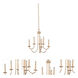 Kiera 6 Light 22 inch Modern Gold Chandelier Ceiling Light