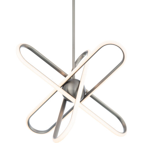 Valerius LED 21 inch Brushed Nickel Pendant Ceiling Light, dweLED
