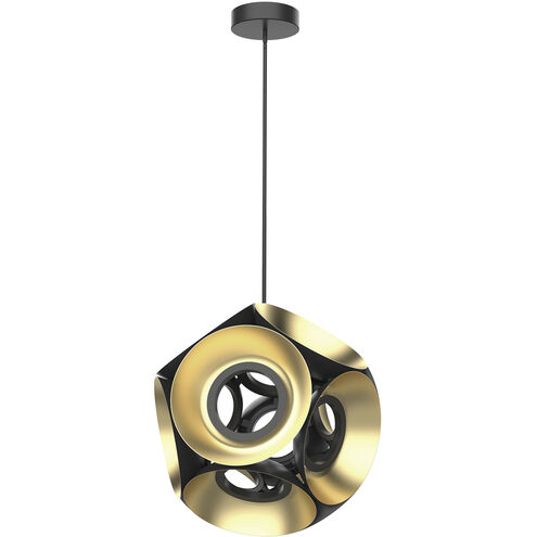 Magellan LED 31.38 inch Black and Gold Chandelier Ceiling Light in Black/Gold
