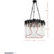 Matrix 9 Light 25 inch Matte Black and French Gold Chandelier Ceiling Light in Matte Black/French Gold
