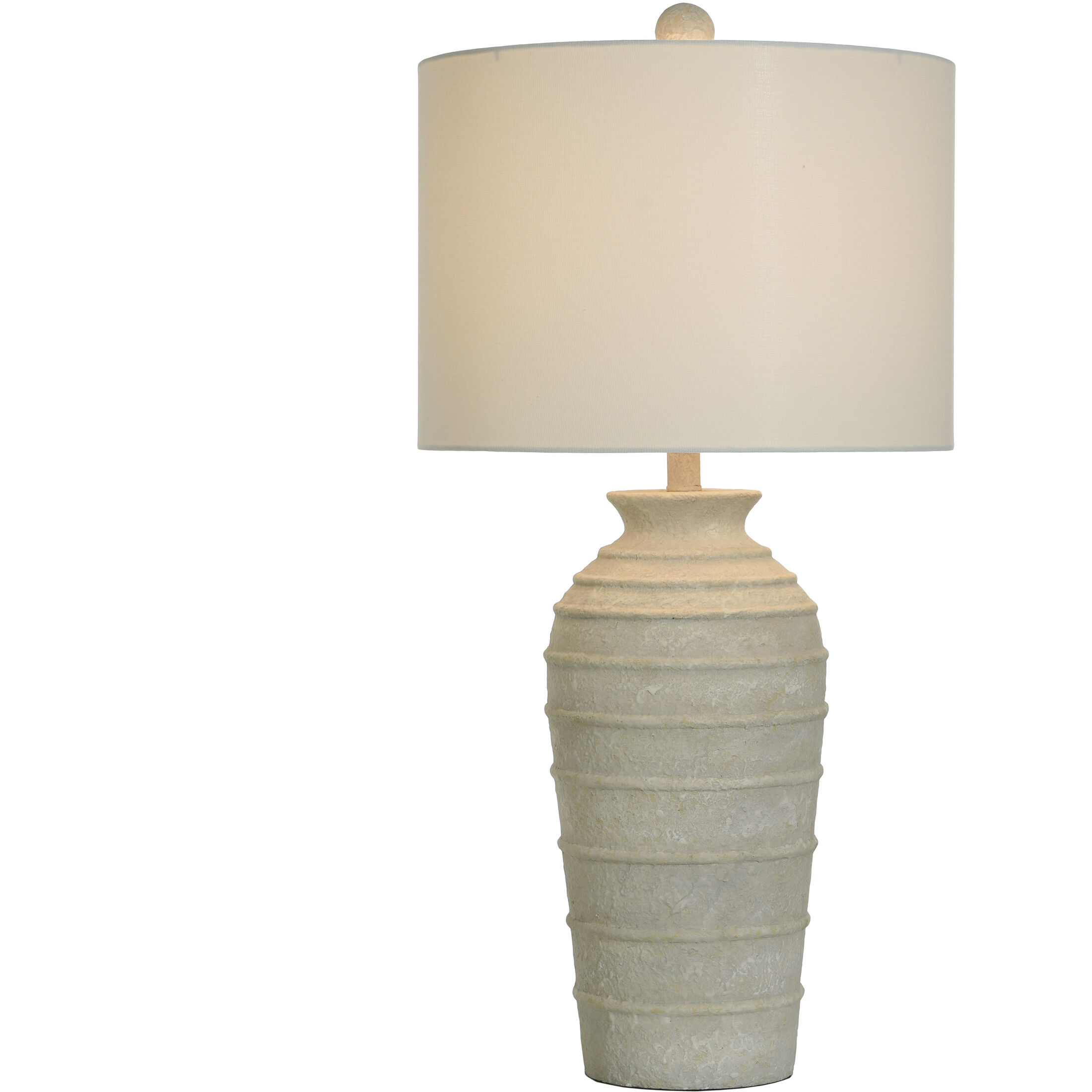 Cameron 32 inch 150.00 watt Cream with Yellow Touches Table Lamp Portable Light