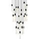 Aurora 25 Light 36 inch Black Chandelier Ceiling Light