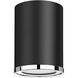 Arlo 1 Light 5.25 inch Matte Black and Chrome Flush Mount Ceiling Light