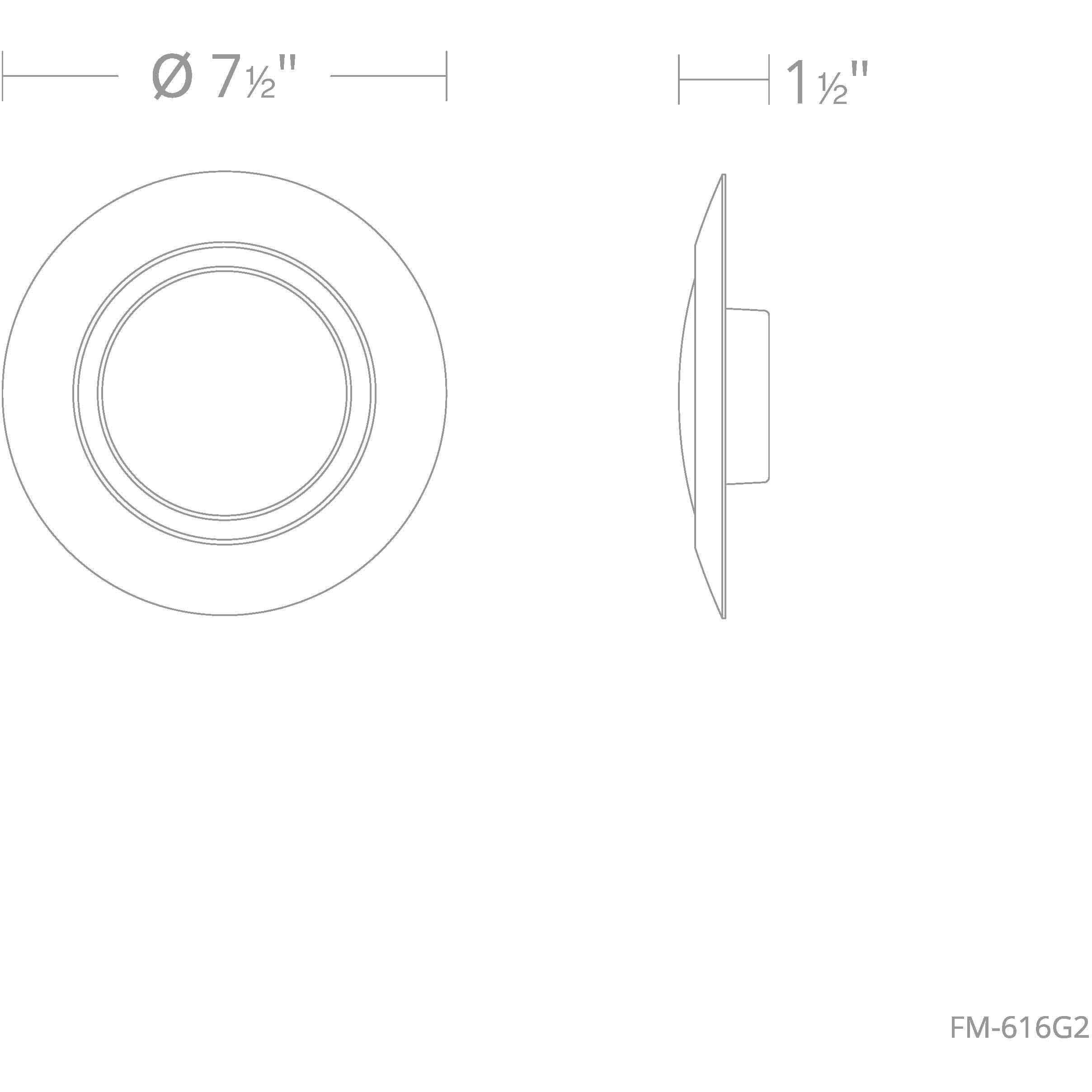 I Can't Believe It's Not Recessed LED 7.5 inch White Flush Mount Ceiling Light in 1, WAC Limited