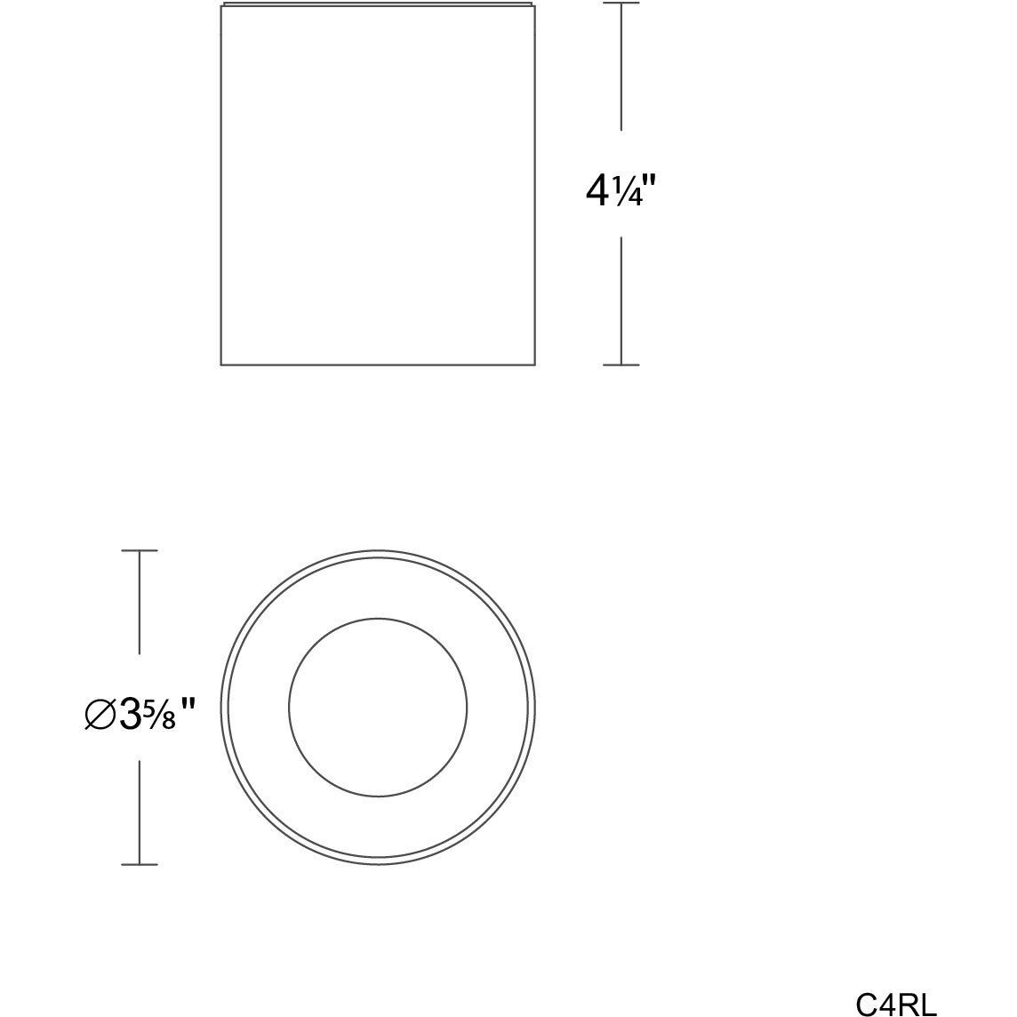 Zoron LED 3.63 inch Black Outdoor Ceiling Lighting