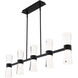 Hourglass Linear Pendant Ceiling Light in 3000K, Black, dweLED