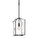 Bow 1 Light 9.8 inch Black Mini Pendant Ceiling Light in Water, Tall