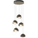 Brooklyn 5 Light 16 inch Soft Gold and Bronze Pendant Ceiling Light in Soft Gold/Bronze