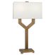 Valerie 34.25 inch 100.00 watt Vintage Brass Table Lamp Portable Light in Fondine