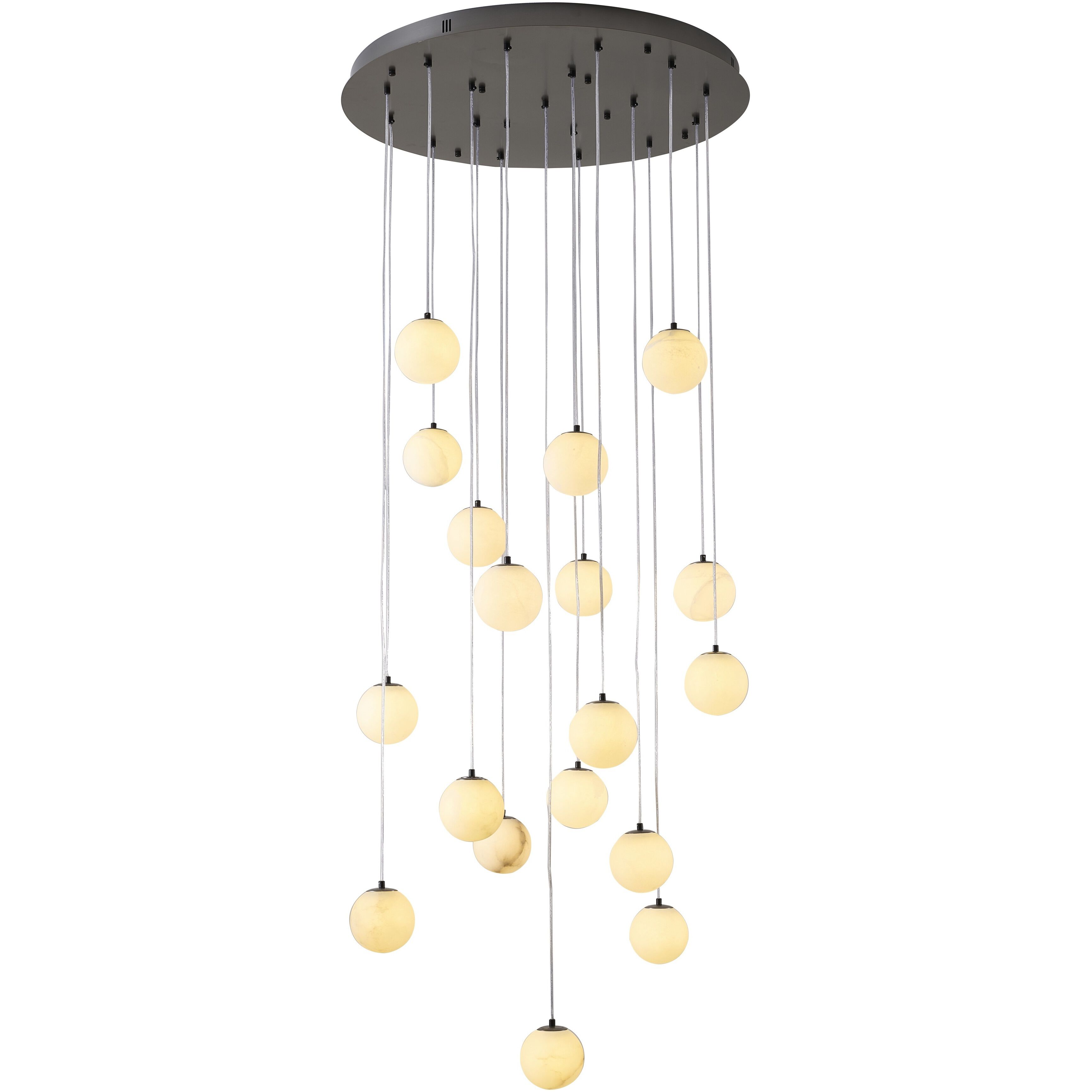 WHP Series 18 Light 32 inch Black Chandelier Ceiling Light