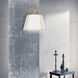 Trapezoid 3 Light 18 inch Gold with White Pendant Ceiling Light