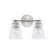 Baker 2 Light 14 inch Brushed Nickel Vanity Light Wall Light