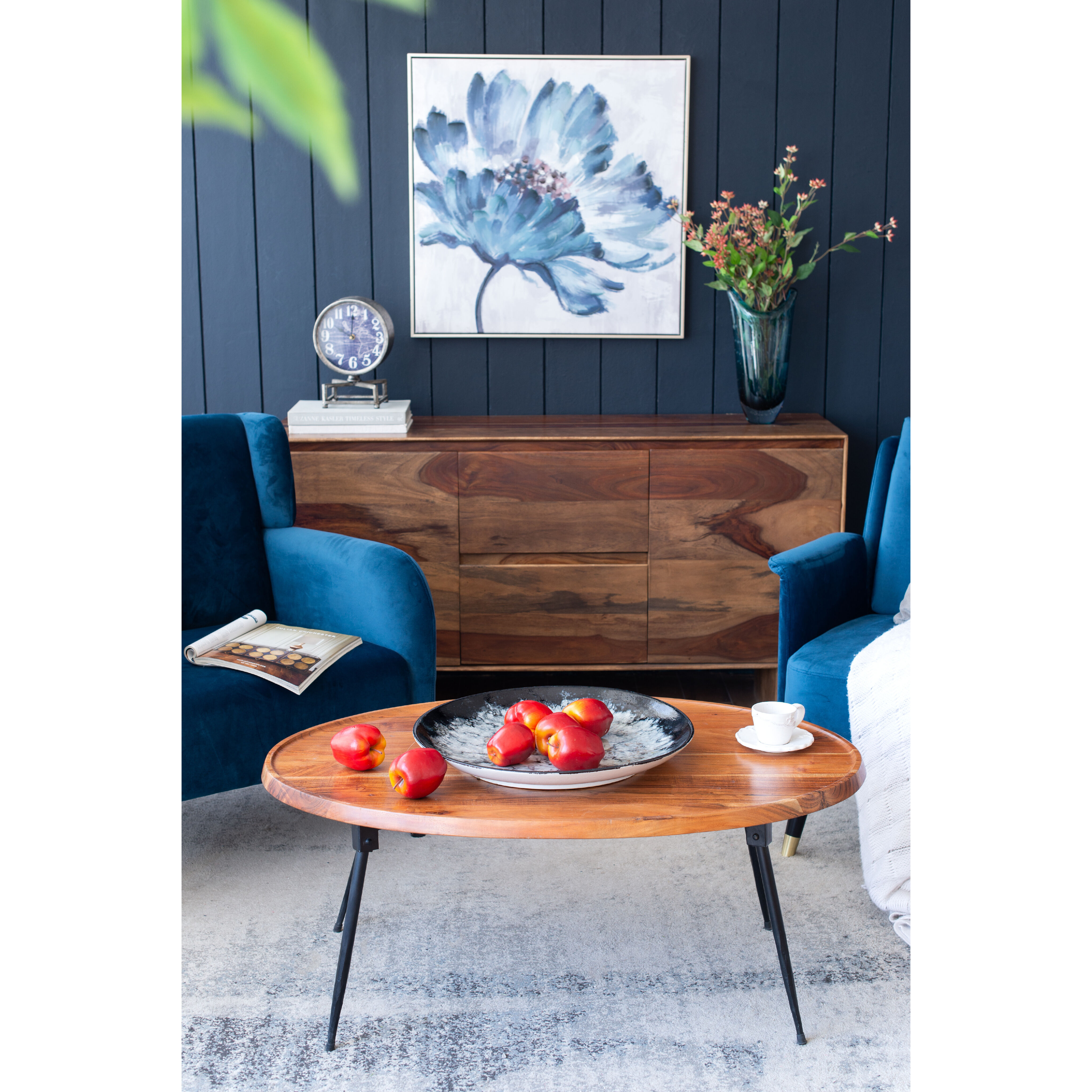 Zuri 18.1 X 18.1 inch Black/White Charger Plate