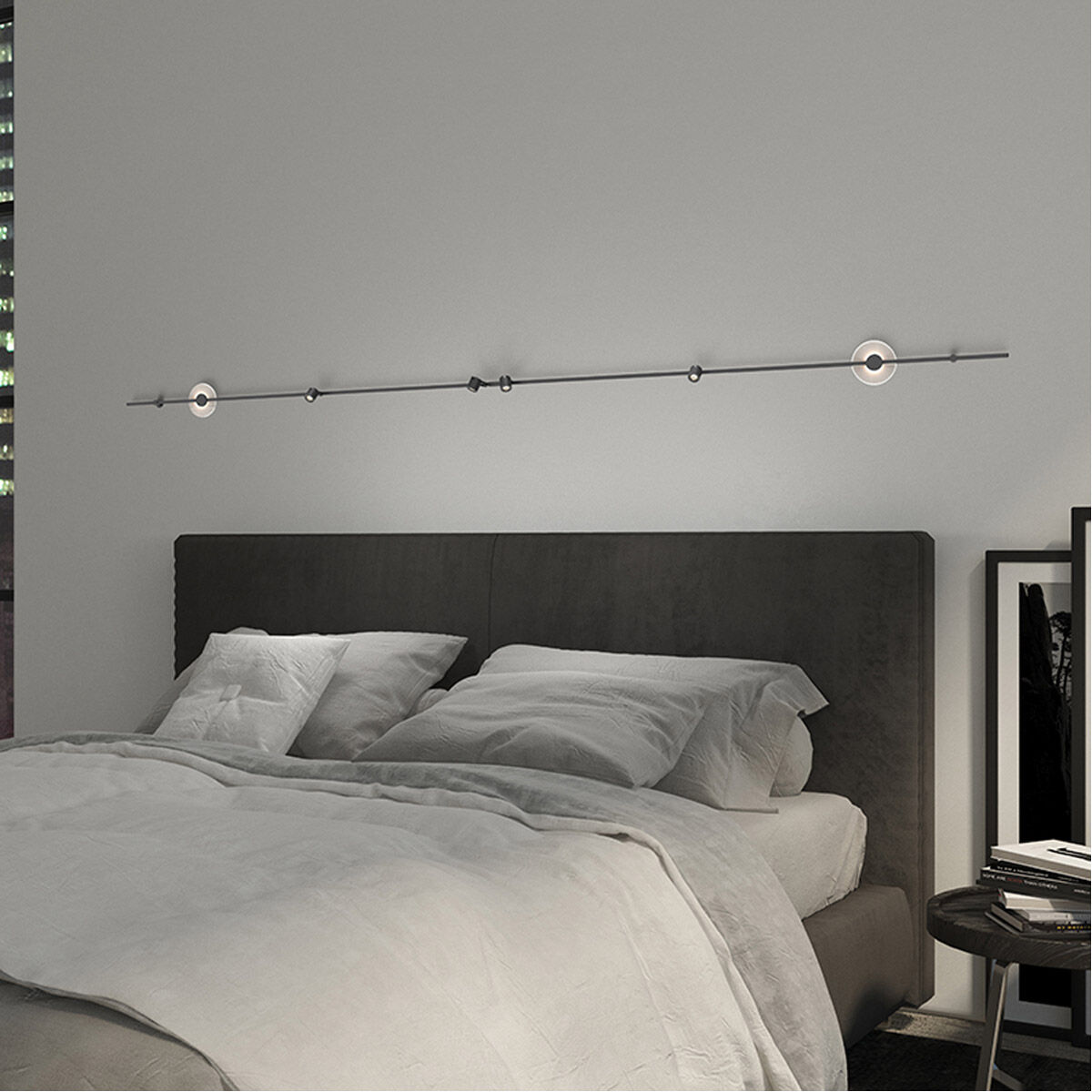 Suspenders LED 146 inch Satin Black ADA Wall Mount Wall Light