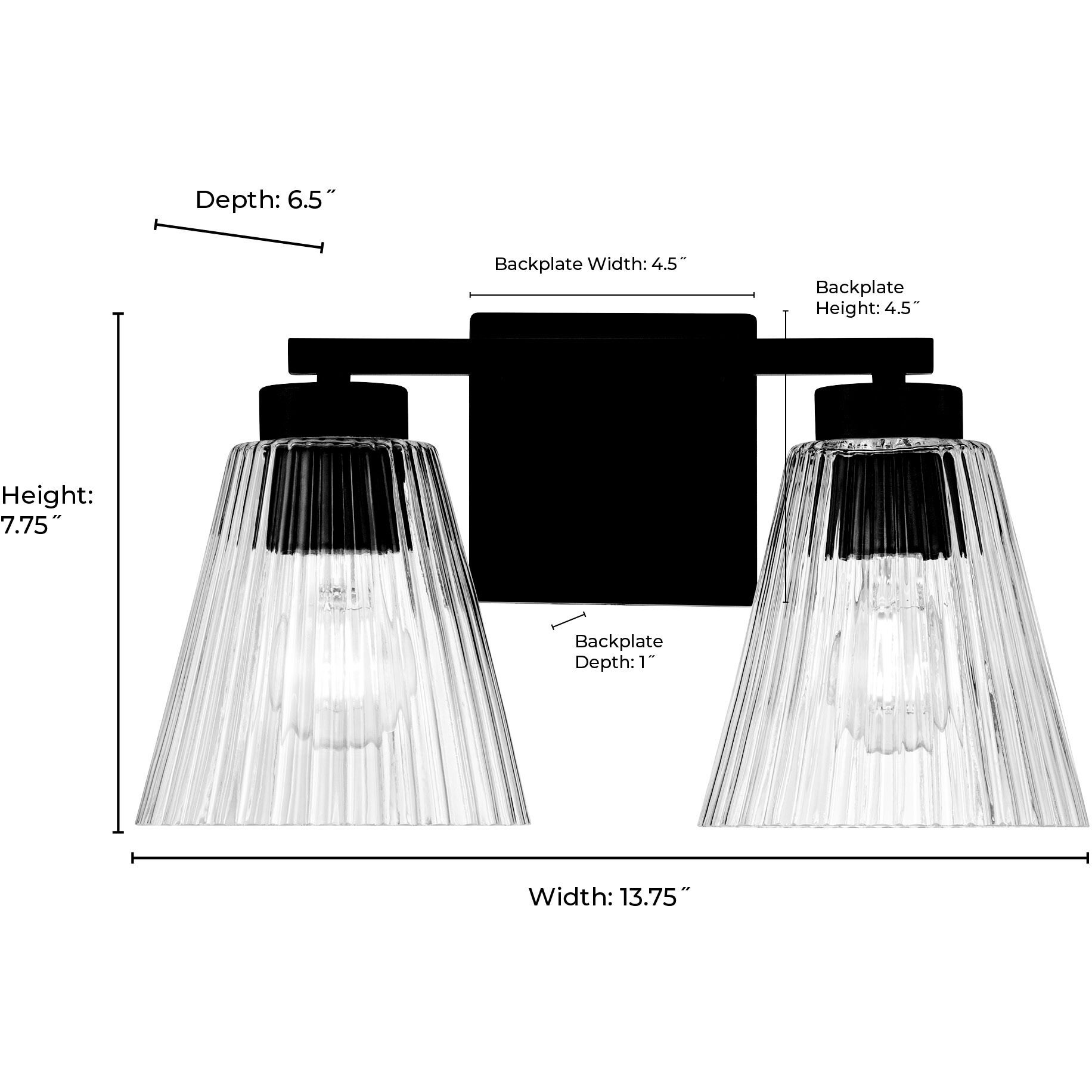 Riville 2 Light 13.75 inch Chrome Bathroom Vanity Light Wall Light