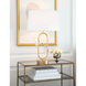 Monarch 27.5 inch 150.00 watt Gold Leaf Table Lamp Portable Light, Oval