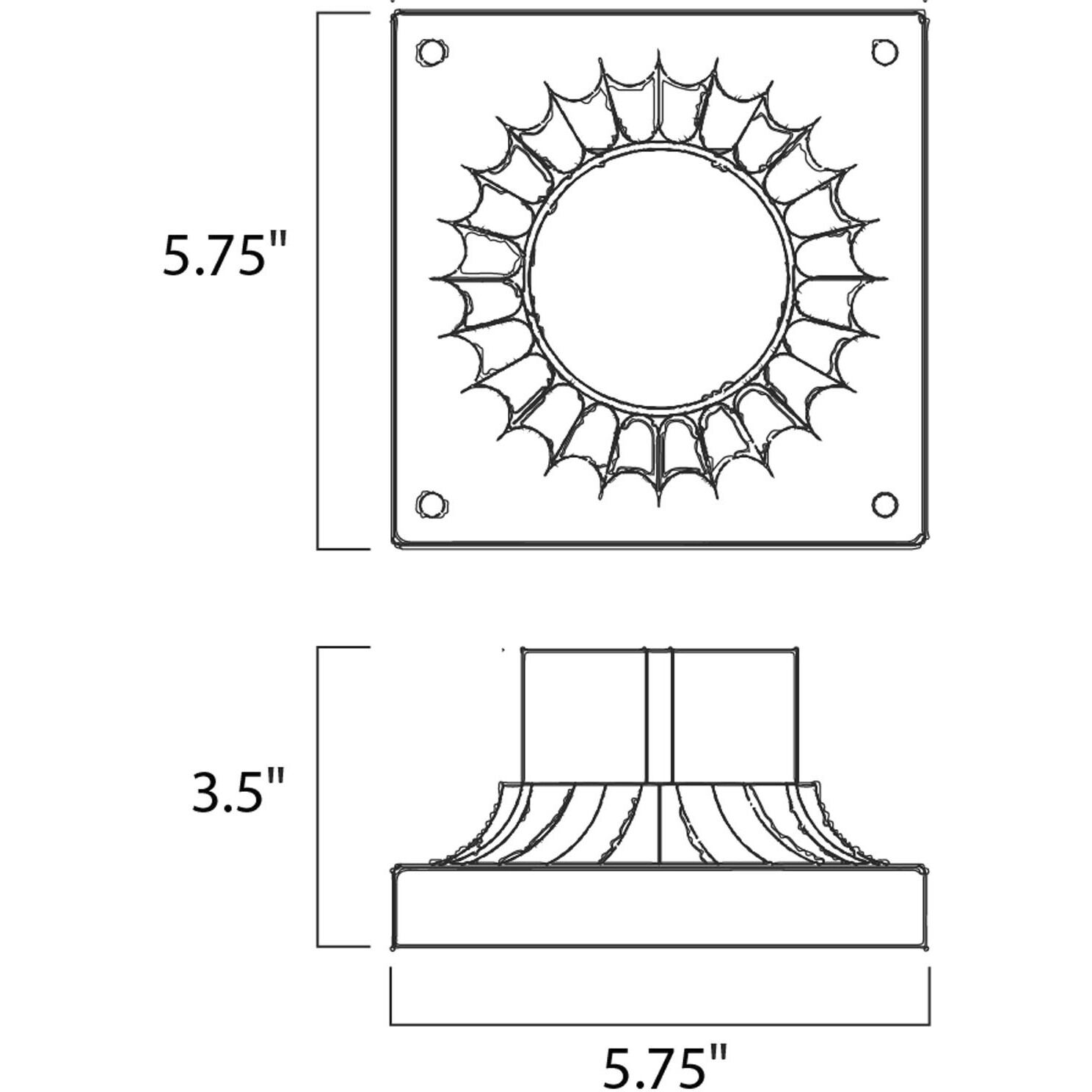 Outdoor Essentials - 200x 6 inch Earth Tone Cast Pier Mount