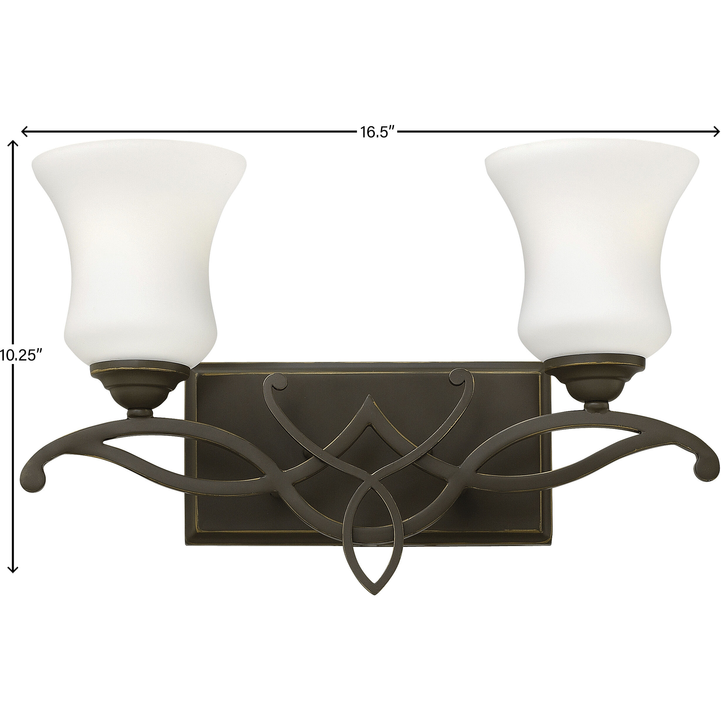 Brooke 2 Light 16.5 inch Olde Bronze Vanity Light Wall Light