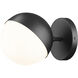 Realm Sphere Wall Sconce Wall Light in Matte Black