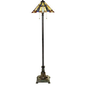 Inglenook 62 inch 75 watt Valiant Bronze Floor Lamp Portable Light, Naturals