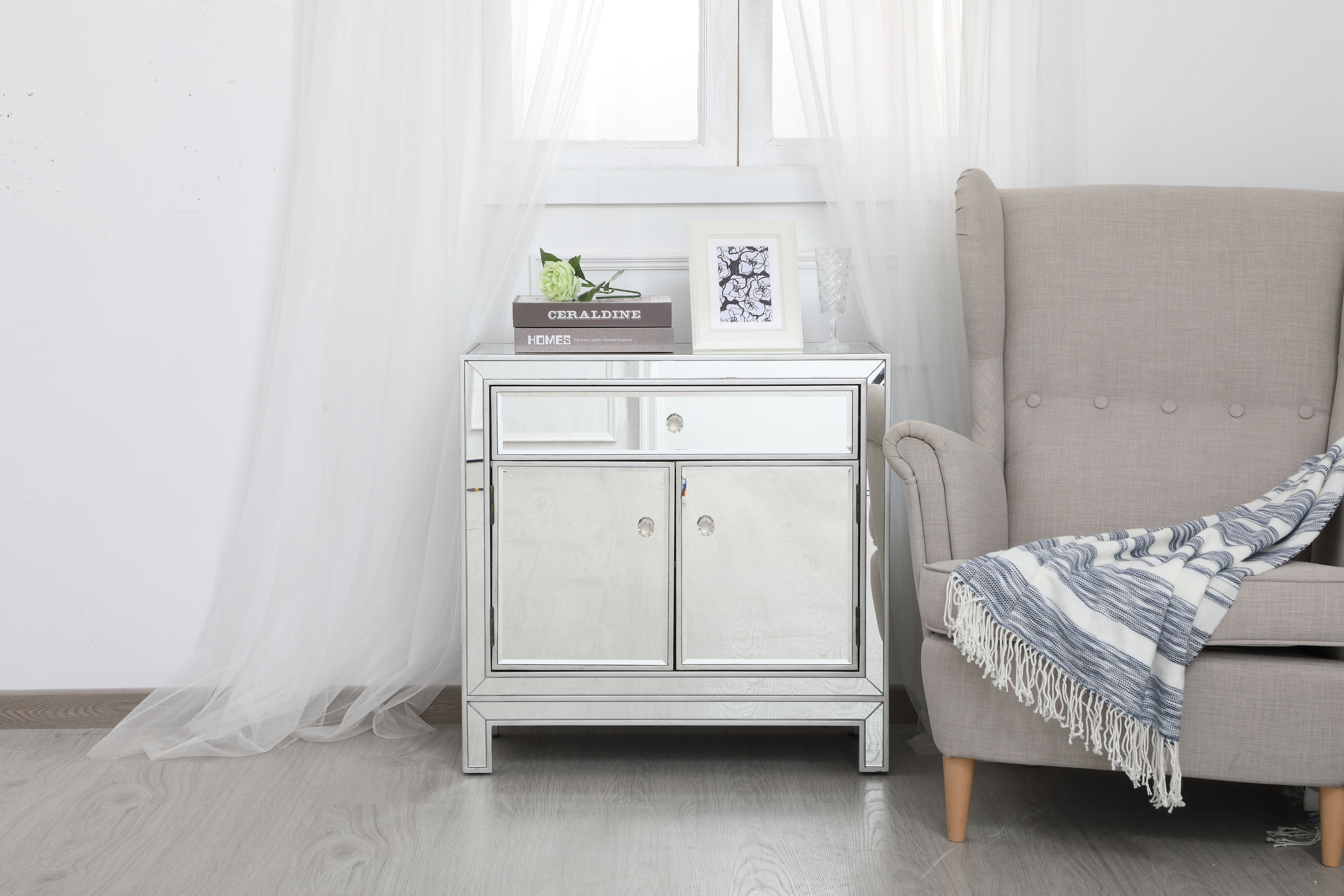 Modern Antique Silver Cabinet