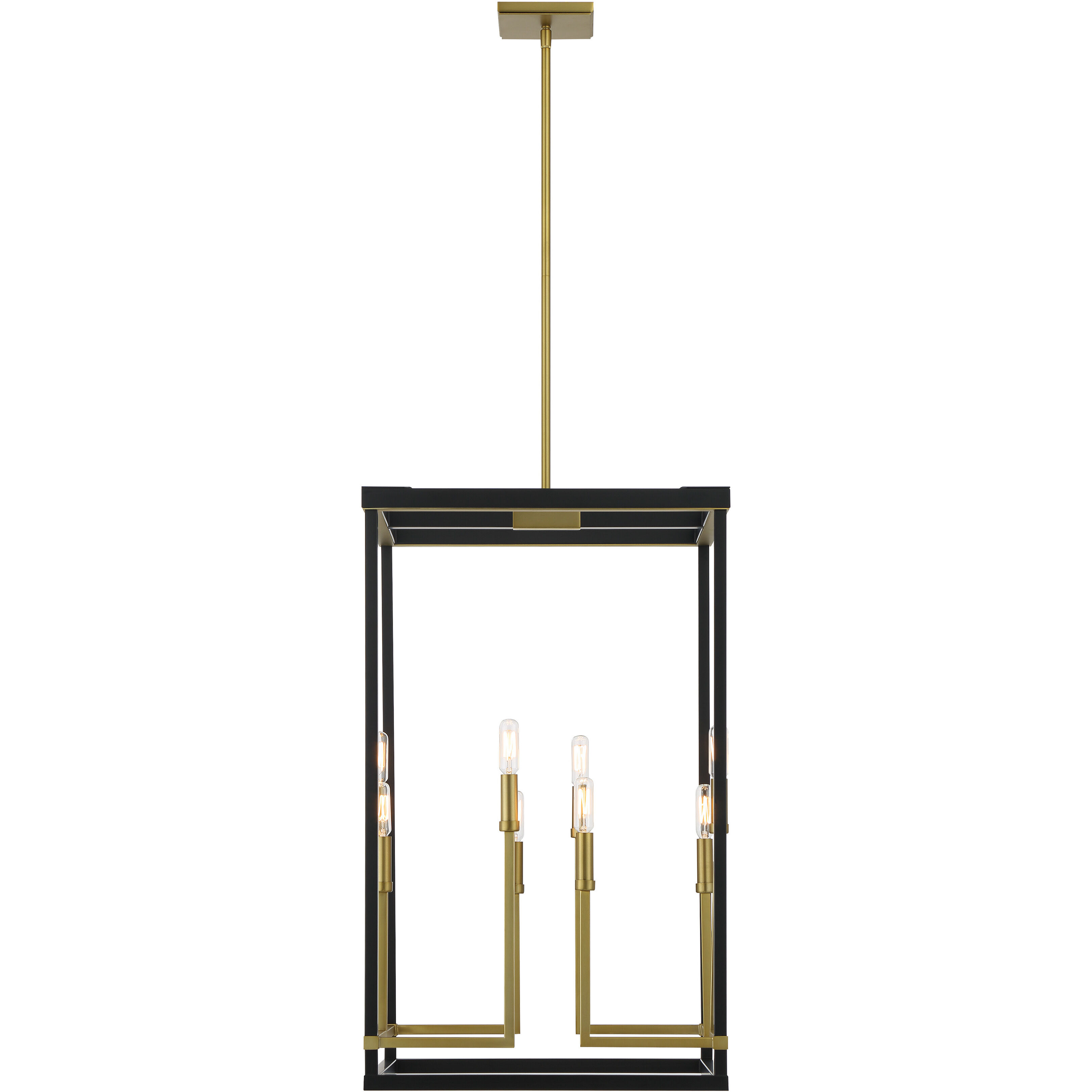 Union Estates 8 Light 18 inch Coal And Soft Brass Pendant Ceiling Light
