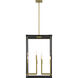 Union Estates 8 Light 18 inch Coal And Soft Brass Pendant Ceiling Light