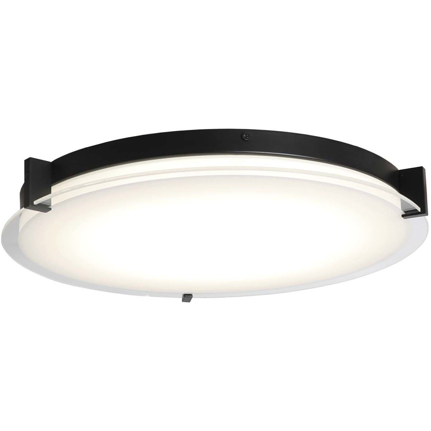 Matrix LED 18 inch Black Flush Mount Ceiling Light