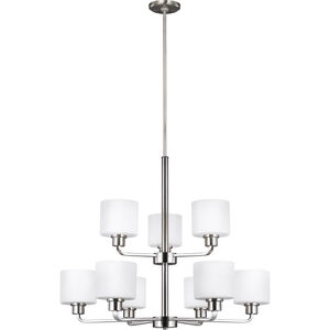 Canfield 9 Light 31.38 inch Brushed Nickel Chandelier Ceiling Light