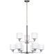Canfield 9 Light 31.38 inch Brushed Nickel Chandelier Ceiling Light