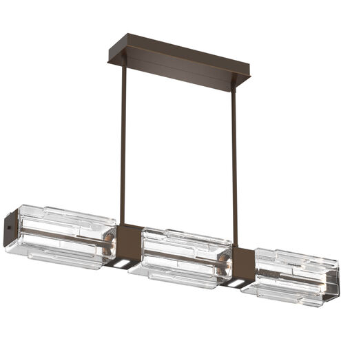 Ledgestone LED 41 inch Flat Bronze Linear Pendant Ceiling Light in 3000K LED, Dining