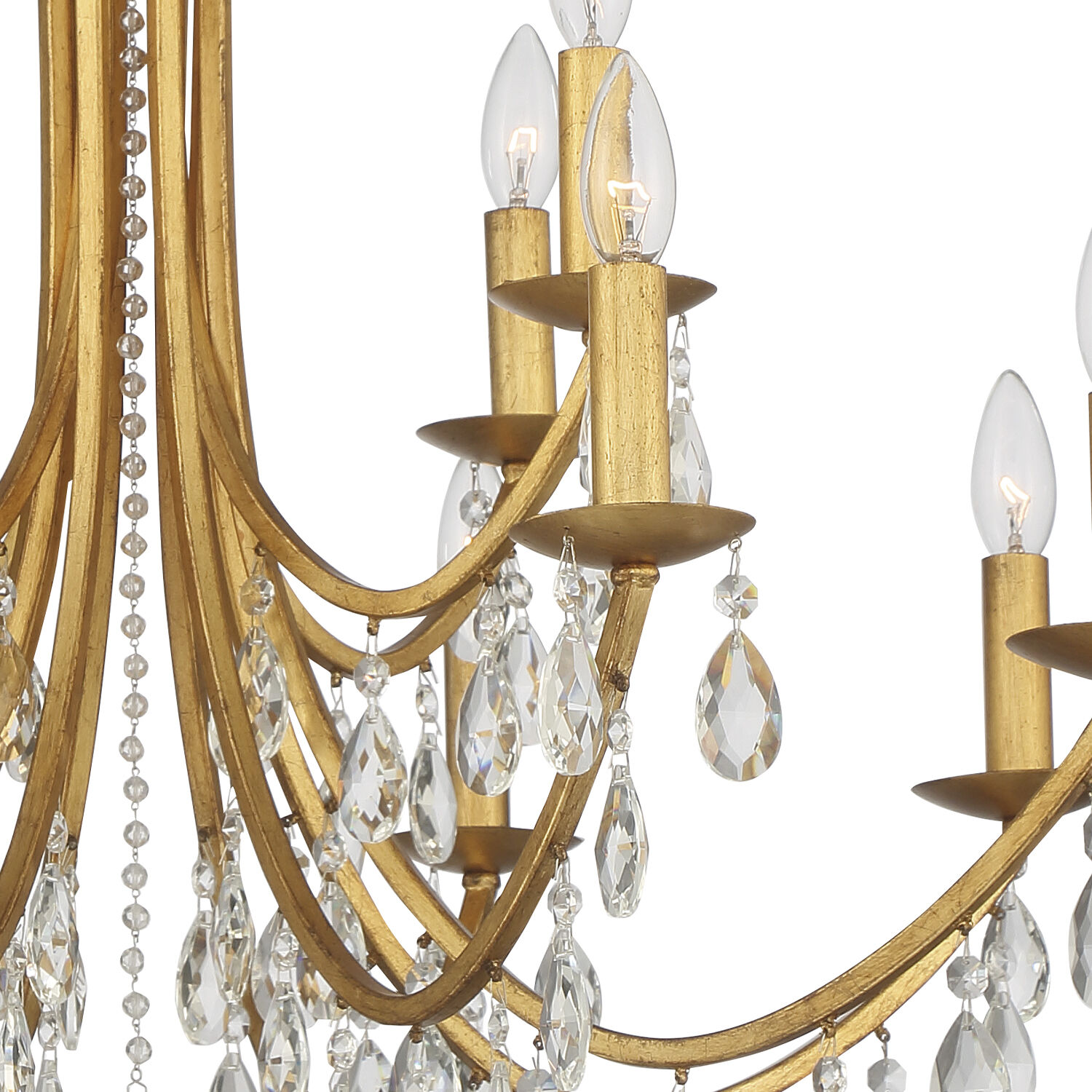 Bridgehampton 12 Light 32 inch Antique Gold Chandelier Ceiling Light in Clear Hand Cut