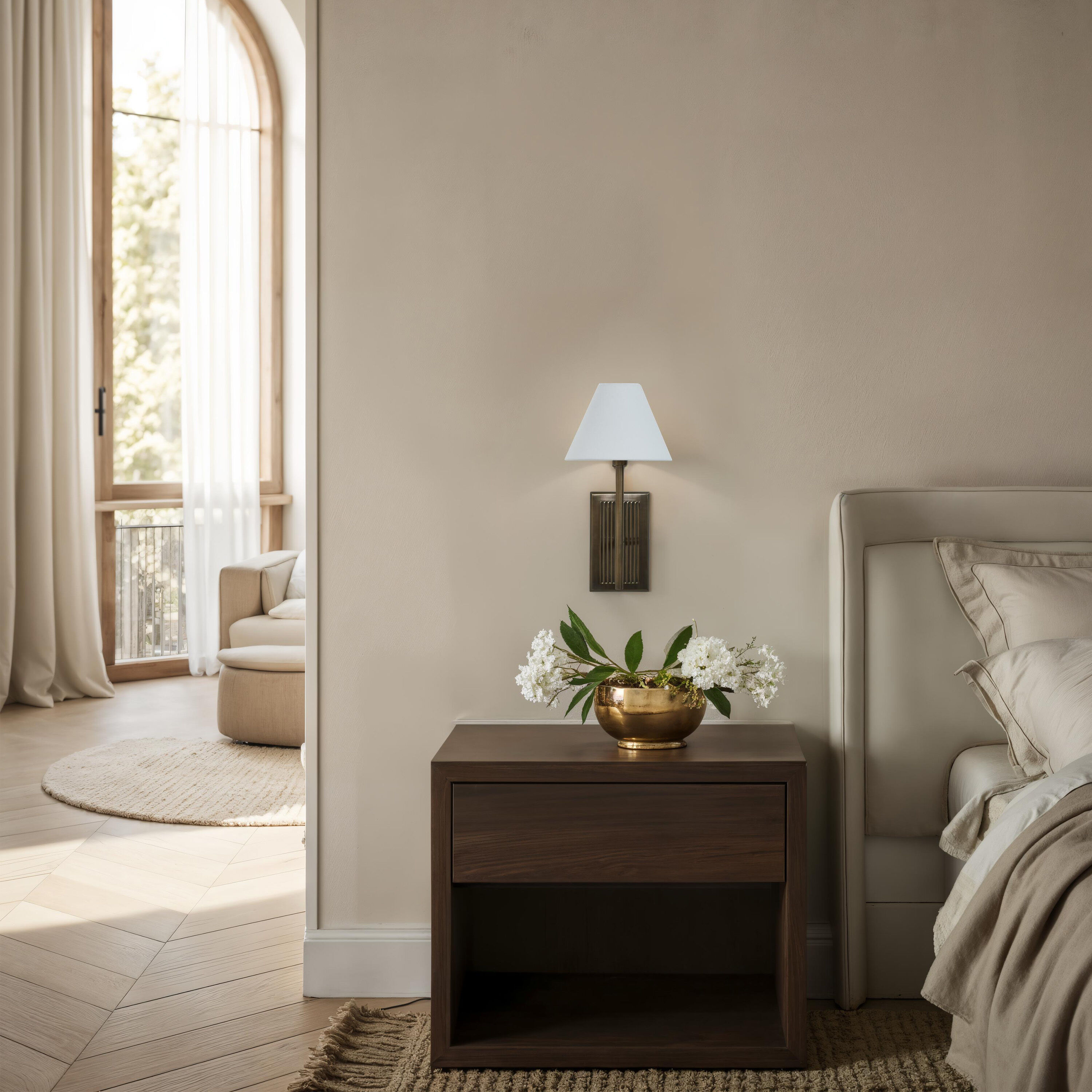 Solaria 1 Light 10 inch Dark Antique Brushed Brass Sconce Wall Light