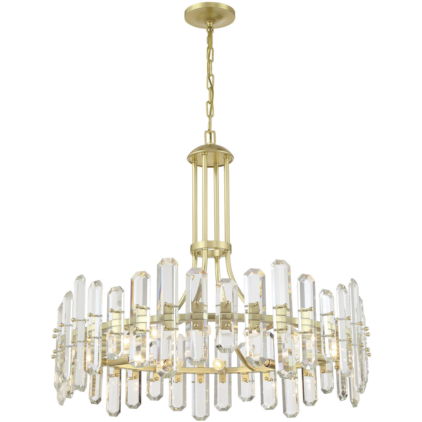 Aged sales brass chandelier